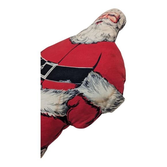 Vintage Santa Claus Mid Century Christmas Cloth Pillow 19" Tall 1930s - Picture 4 of 7